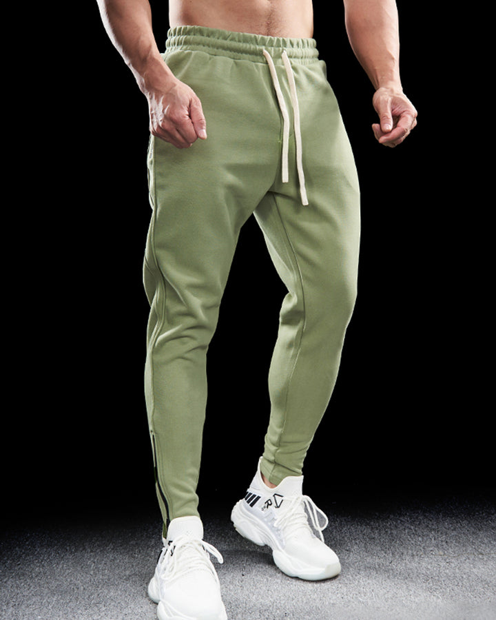 Track Side Sweatpants Jogger With Zipper Hem