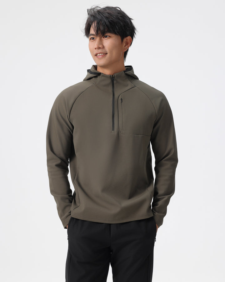 Terrain Trek Half-Zip Hoodie With Zip Pocket