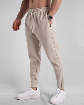 Track Side Sweatpants With Zipper Hem