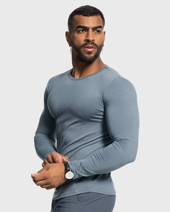 All Day Elite Curve-Hemd Stretch Langarmshirt