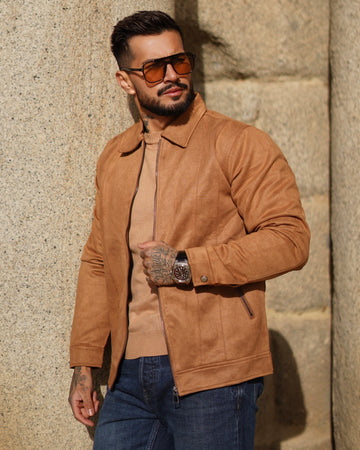 Timeless Suede Bomber Jacket New