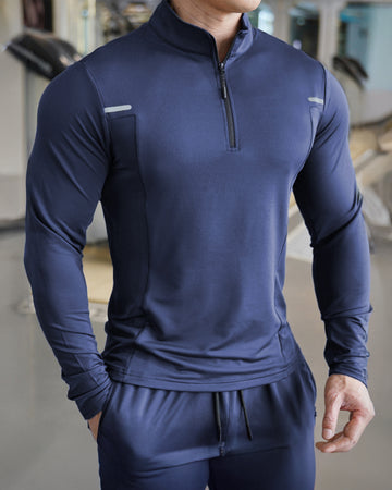 Reflective Performance Quarter-Zip Long Sleeve Shirts