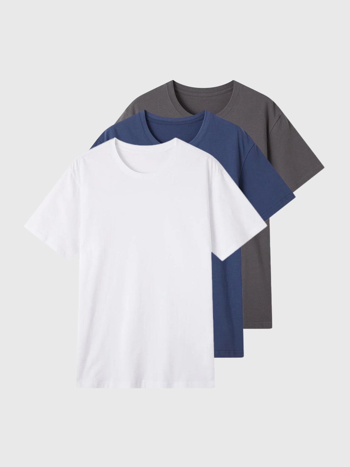 3-Pack Chroma Tees Crew Neck Cotton Basic T-shirts | Ahaselected