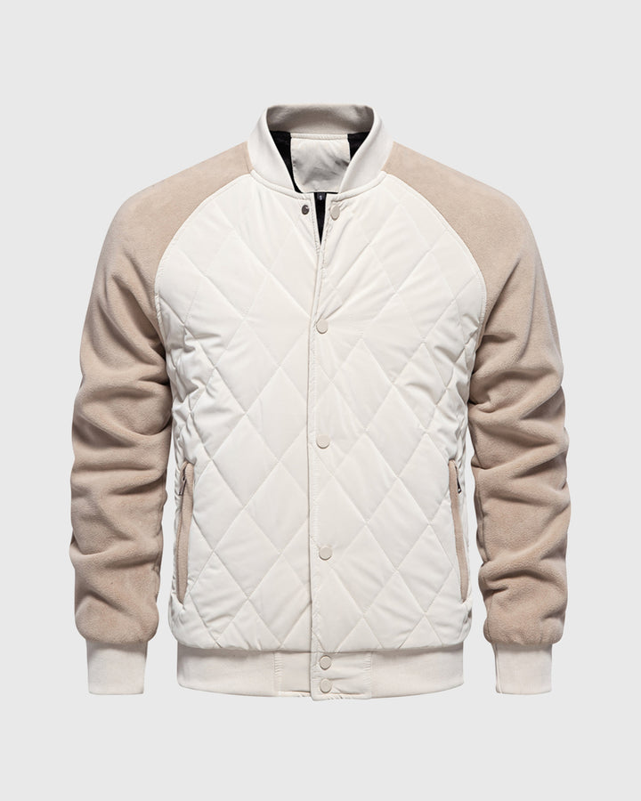 Panelled Hybrid Bomber Jacket