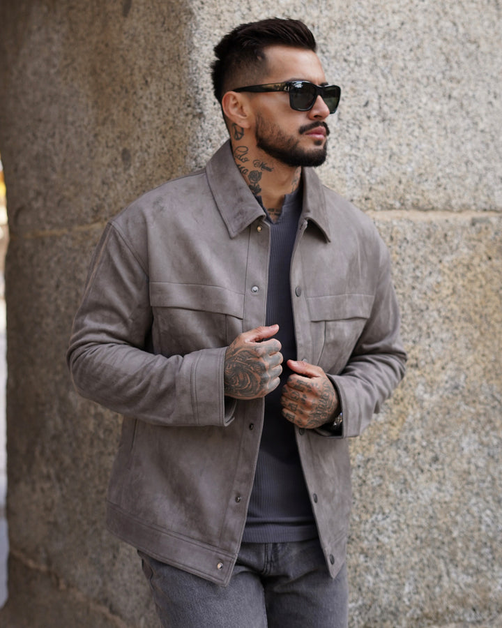 Metro Suede Utility Jacket