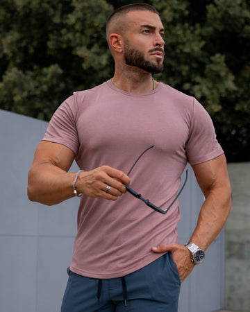 All Day Elite Curve-Hemd T-Shirt Kurzarm Active Fit 