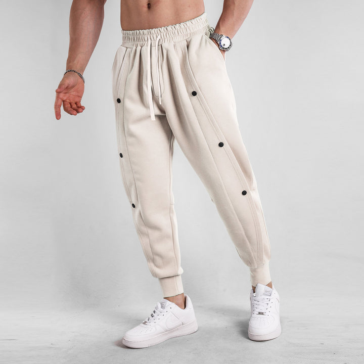 Pantalón deportivo holgado con botones 