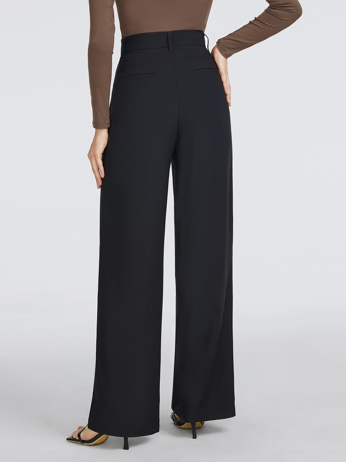 Comfy Everyday High-waisted Wide-leg Pants | Ahaselected