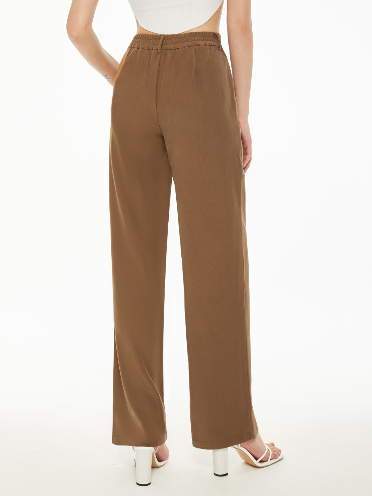 W's High Waisted Wide Leg Pants | Ahaselected