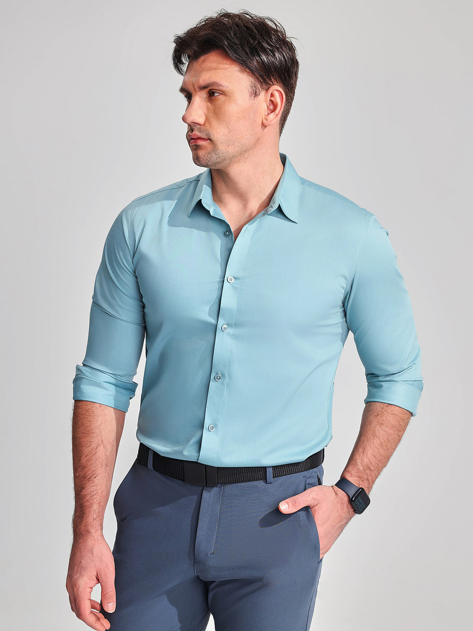 Stretch Bamboo Dress Shirt Easy Care | Ahaselected